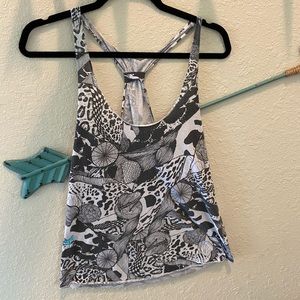 Fox Racing Company Black & White Pattern Tank Top